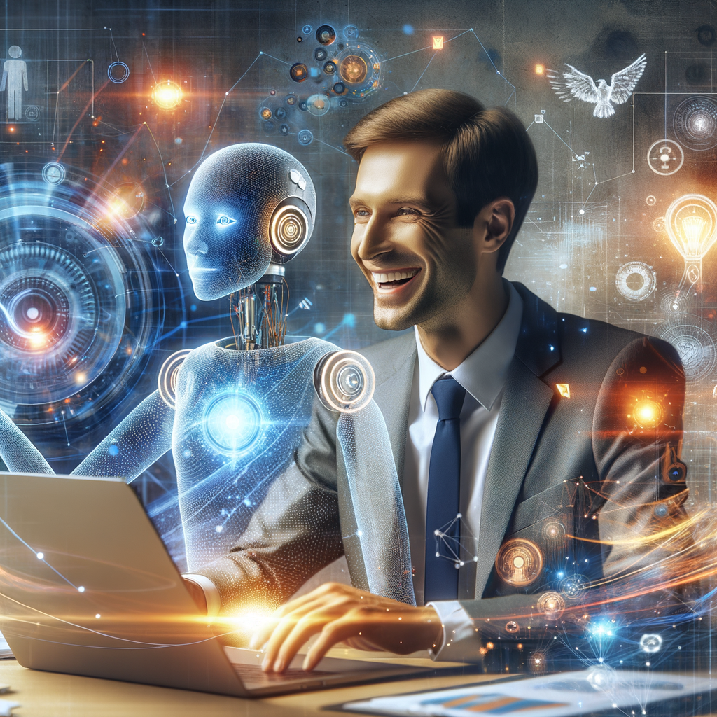 AIがブログ記事作成をサポートし、Amazonアソシエイトの収益化を促進しているイメージ。